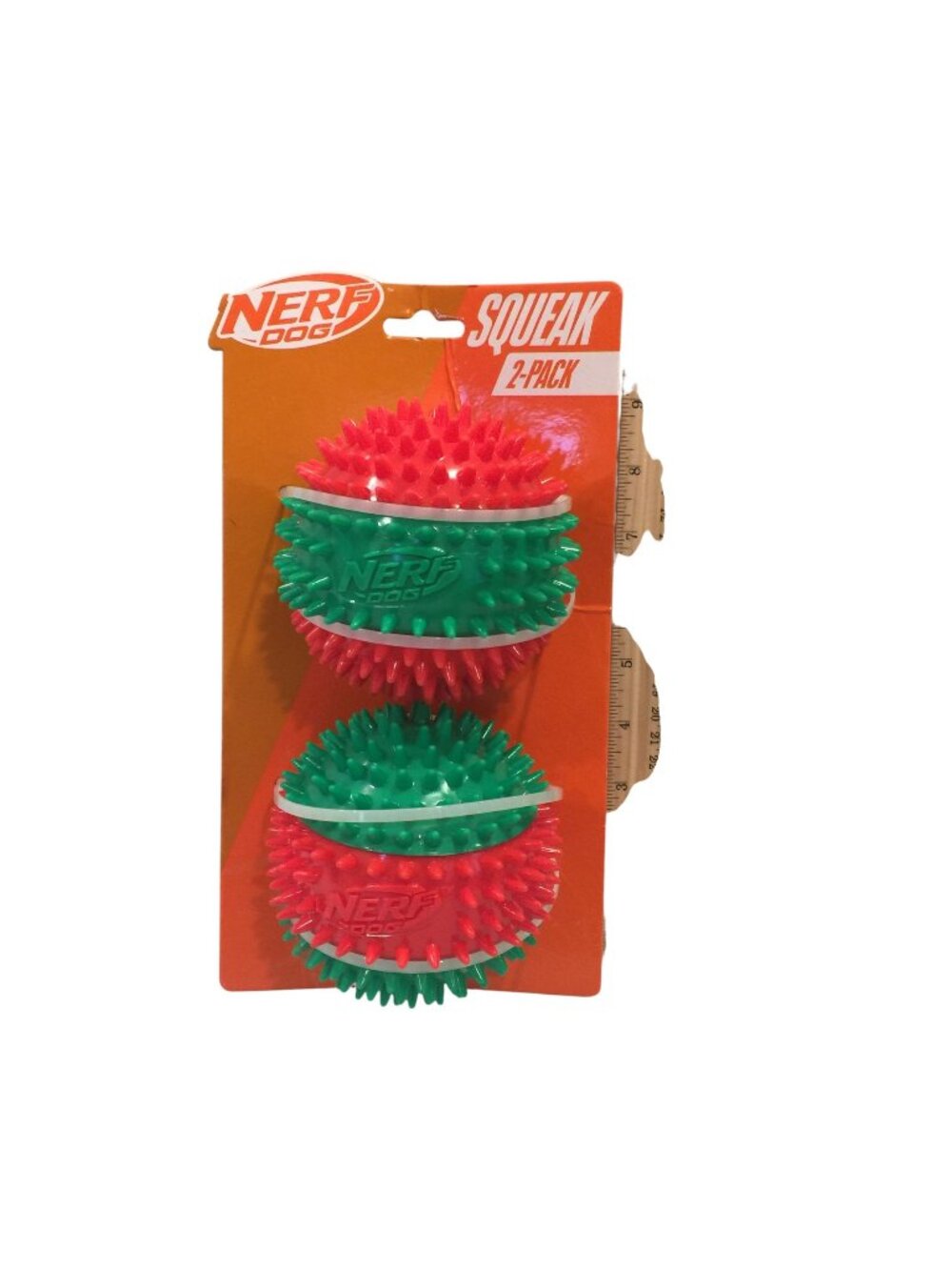 Nerf Holiday Red Green Squeak Spikey Balls Set of 2